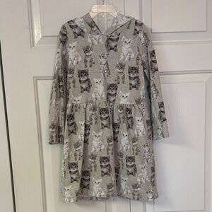 Carter's Gray Cat Print Casual Dress